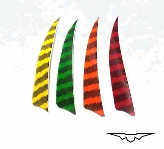 4" Black Eagle Arrows Barred Feathers