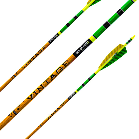 Vintage Crested Arrows Green and Yellow