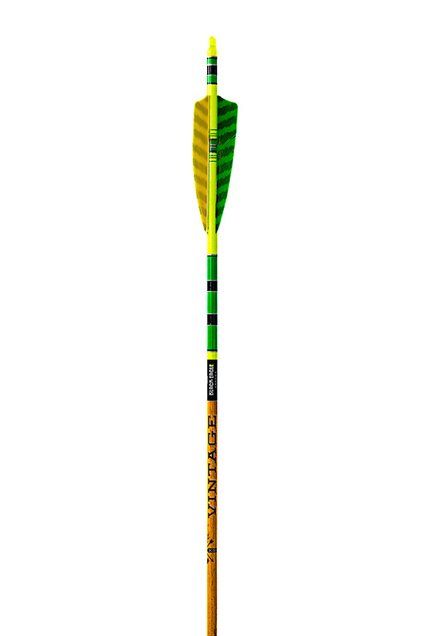 Vintage Crested Arrows Green and Yellow